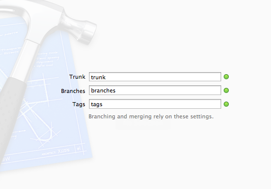 Configuring Trunk, Branch and Tags in Xcode 4