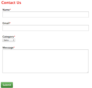 CakePHP Contact Form View